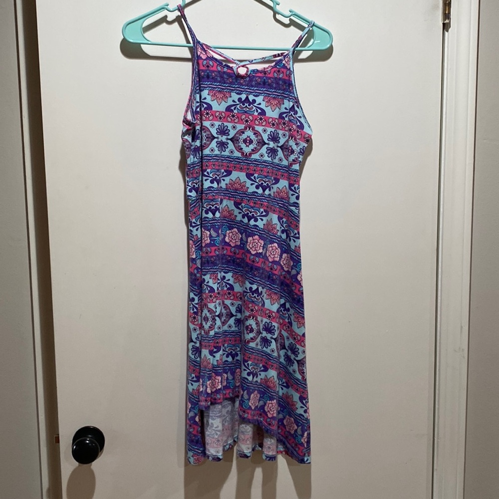 Spaghetti strap patterned dress